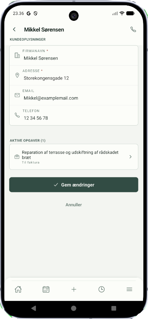 Svendetid app til håndværkere